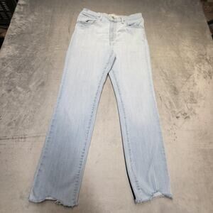 Levis 724 Jeans Womens 30 High Rise Straight Distressed Hem Denim Pants